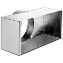 Plénum RT F0 450x450mm avec piquage arrière RT D355 pour diffuseur AF704