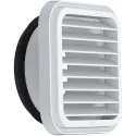 Grille de façade - GAP - Diamètre 100 mm - Plastique - Blanc