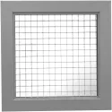 Grille de reprise à mailles fixes, alu, D 200 x 150 mm