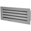 Grille de reprise à ailettes fixes, simple déflexion, aluminium, D 400 x 400 mm