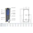 Ballon réchauffeur pour chaudière chauffage seul BC1S Cd1 200 litres D 656 mm