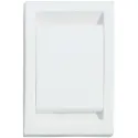 Prise PVC rectangulaire 8 X 12,2 cm blanche