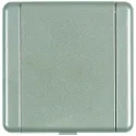 Prise métal carrée 8.9 X 8.9 cm grise métal