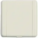 Prise PVC carrée 8.9 X 8.9 cm amande