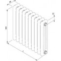 Radiateur fluide caloporteur Vuelta TMC-SR TMC6-050-053-SR 500 Watts Acova