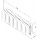 Radiateur fluide caloporteur Vuelta TMC-SR 1000 Watts - Réf : TMC3-100-100-SR