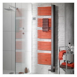 Sèche-serviettes Clipper électrique voile finition blanc, TUNL-060-040-IF-DESTOCK 1200 Watts - Réf : TUNL-060-040-IF-DESTOCK