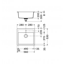 Evier Sirius Tectonite SID 610-56 Carbone 689866