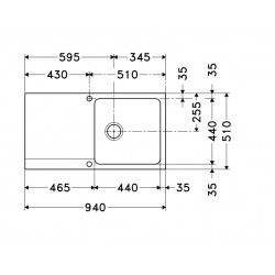 Evier Orion Tectonite OID 611-94 Carbone 008581