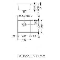 Evier Domus DMD 610-44 Graphite 539321