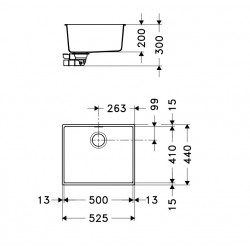 Evier Sirius Tectonite SID 110-50 Blanc Polaire 008468