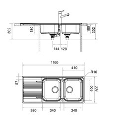 Evier Smart inox SRX/SRL 621 Inox-Dekor 640682