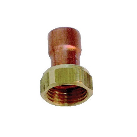 Manchon fer cuivre droit femelle / douille 3/4" Ø 22 Réf : 05626