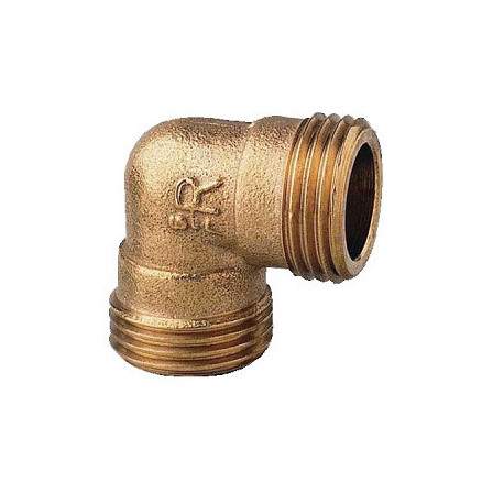 Coude laiton brut mâle / mâle 3/8" Ø 12x17 Réf : 02231