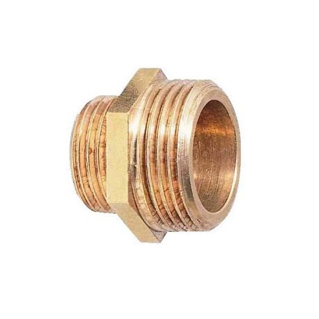 Mamelon plomberie réduit laiton brut mâle / mâle 1/8" - 1/4" Réf : 03517