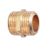 Mamelon plomberie égal laiton brut mâle / mâle 1/2" Ø 15x21 Réf : 03121
