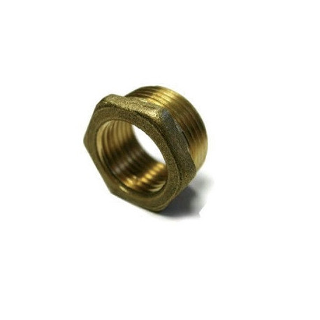 Mamelon plomberie réduit laiton brut mâle / femelle 1" - 1"1/2 Réf : 03447