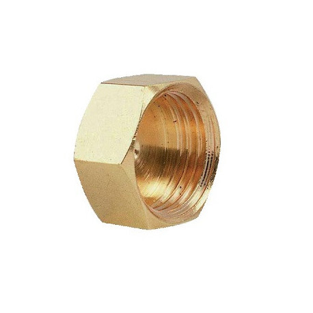 Bouchon laiton brut femelle 3/8" Ø 12x17 Réf : 03805