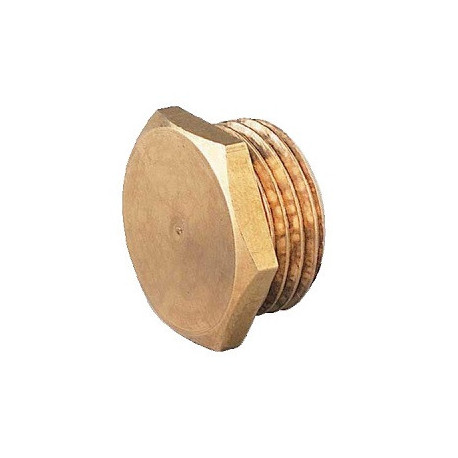 Bouchon laiton brut mâle 1/2" Ø 15x21 Réf : 03704