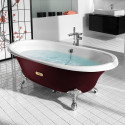 Baignoire fonte Newcast 170x85 cm Bordeaux 