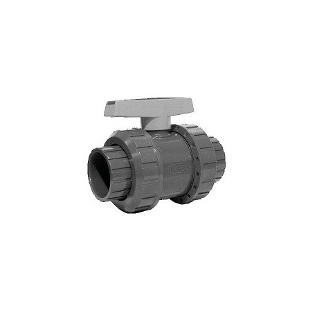 Robinet PVC boisseau sphérique 16 bars iso ACS femelle / femelle à coller ⌀ 32 - Réf : VKDIV32EPM