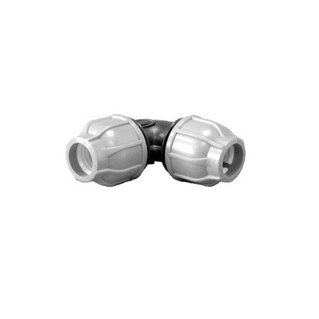 Coude polypropylène 16 bars pour tube PE Ø25 - Réf : 3ZGP25