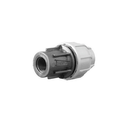 Raccord droit polypropylène 16 bars serrage extérieur femelle Ø 15x21 20 - Réf : 3ZFP201/2