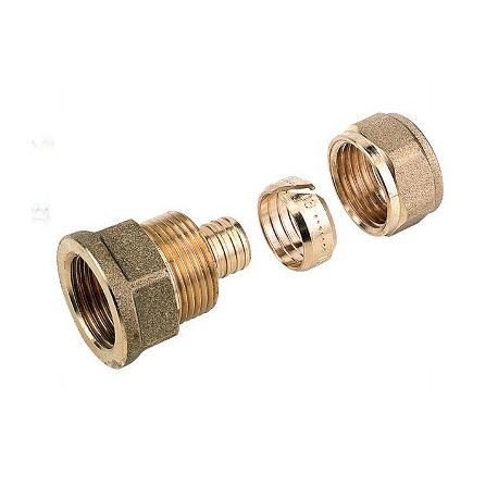Lot de 10 mamelons femelle fixe à compression Femelle 1/2" - Réf : 9402104