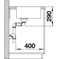 Evier Andano 340/340-IF 745x440 mm Inox 522981