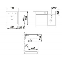 Evier Dalago 45-F 465x510 mm Anthracite 517166