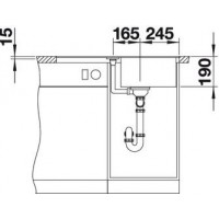 Evier Metra 45 S-F Blanc 519083