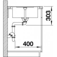 Evier Metra 45 S-F Blanc 519083
