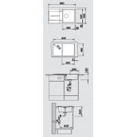 Evier Metra 5 S-F Anthracite 519097