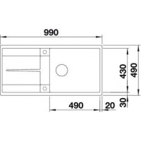 Evier Metra XL 6 S-F Café 519157