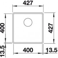 Evier Subline 400 F Silgranit 430x460 mm Blanc 523497