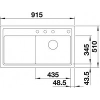Evier Zenar 5 S sans access. Anthracite 523934