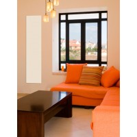 Radiateur eau chaude Monochrome 1200 Watts, Vertical Blanc