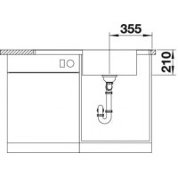 Evier Andano XL 6 S-IF Inox 1000x500 mm Egouttoir à droite Inox 523000