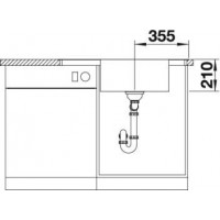 Evier Andano XL 6 S-IF Compact 860x500 mm Egouttoir à droite Inox 523002