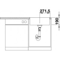 Evier Subline 500-IF SteelFrame Silgranit Blanc Automatique 524112