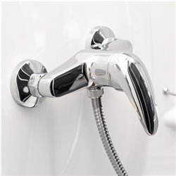 Cabine de douche Kineprime 100x80 cm niche Mécanique Portes pivotantes Receveur 9 cm Verre transparent