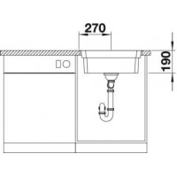 Evier Etagon 500-IF 540x440 mm Manuel Inox 521840