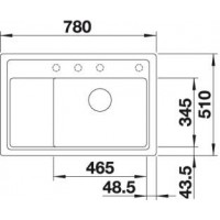 Evier Zenar XL 6 S Compact Silgranit sans access. Blanc 523778