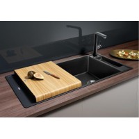Evier Axia III XL 6 S Planche frêne Gris rocher 523501