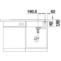 Evier Axia III XL 6 S Planche frêne Café 523509