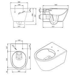 Cuvette WC supsendue Ancodesign référence 635818