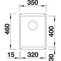 Evier Blanco Subline 320-U ref 523410 Blanc Cuve Simple Bonde Manuelle