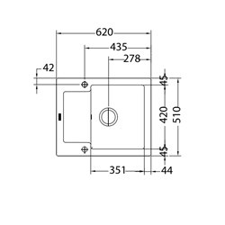 Maris Fraceram MRK 611-62, 906368 620x510 mm Anthracite Mat