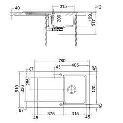 Maris Fraceram MRK611-78, 906696 780x510 mm Blanc uni