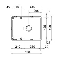 Maris Fragranit+ MRG611-62, 907778 620x500 mm Oyster